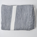 Gray + White Stripe Fabric - 58" x 112" (Some Stains!)