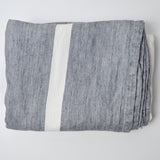 Gray + White Stripe Fabric - 58" x 112" (Some Stains!)