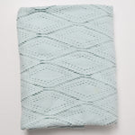 Pastel Green Diamond Cut Out Brushed Knit Fabric - 60" x 92"