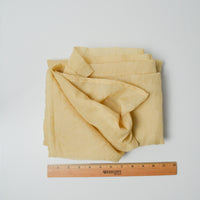 Light Tan Yellow Crinkled Chiffon Fabric - 58" x 90