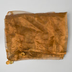 Copper Organza Curtain with Beaded Corner Weights - 54" x 54"
