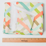Colorful Geometric Print Canvas Upholstery Fabric - 44" x 56"