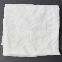 White Floral Damask Fabric - 60" x 70" (Stained)