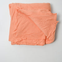 Light Coral Orange Thin Textured Knit Fabric - 82" x 84"