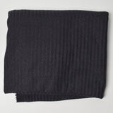 Black Rib Knit Fabric - 66" x 80"