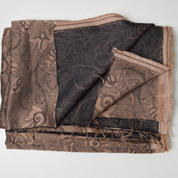 Brown Floral Woven Upholstery Fabric - 54" x 82"