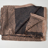 Brown Floral Woven Upholstery Fabric - 54" x 82"