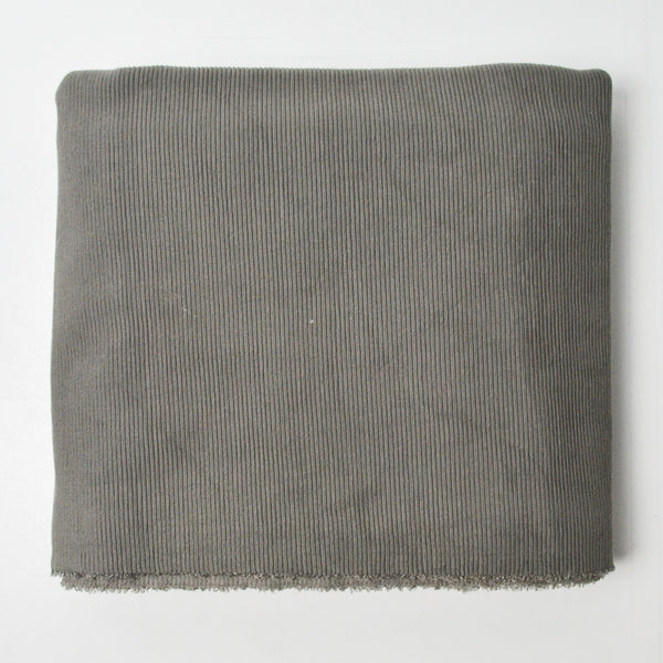 Gray-Green Stretchy Rib Knit Fabric - 60" x 66"