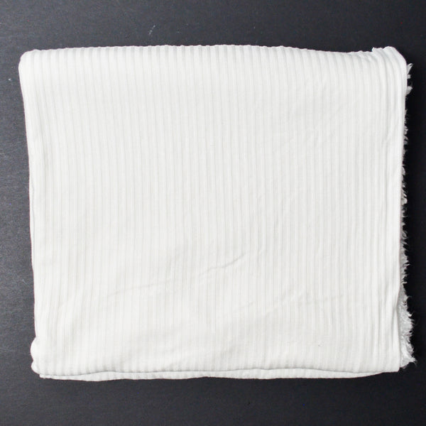 Off-White Rib Knit Fabric - 50" x 66"