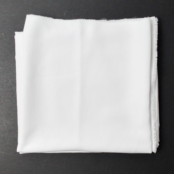 White Crinkled Synthetic Woven Fabric - 47" x 60"