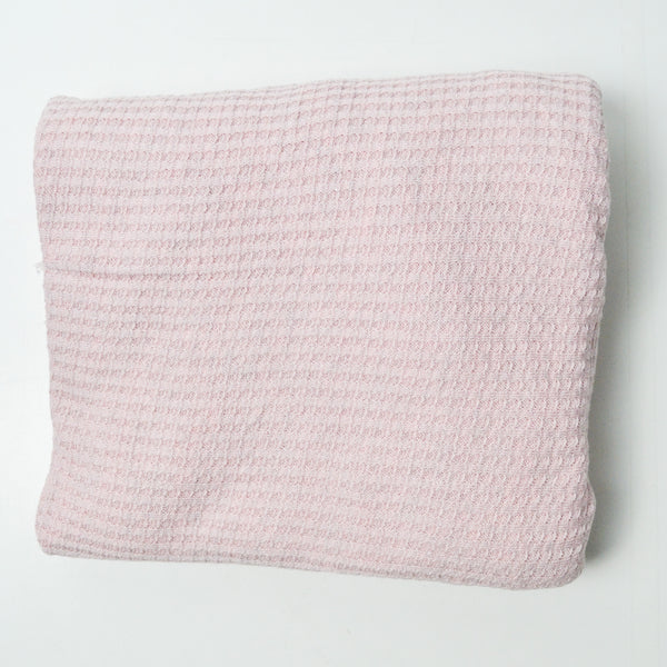 Light Pink Waffle Knit Fabric - 52" x 90" + Extra