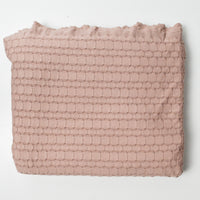 Mauve Textured Stretch Knit Fabric - 64" x 72"
