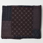 Dark Purple + Blue Japanese Motif Patchwork Print Notions in Paradise Woven Fabric - 44" x 88"