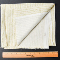 Beige + White Chinese/Japanese Character Print Quilting Weight Woven Fabric - 38" x 44"