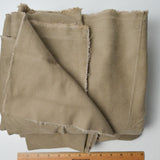 Light Gray-Brown Brushed Twill Thick Woven Fabric - 60" x 120"