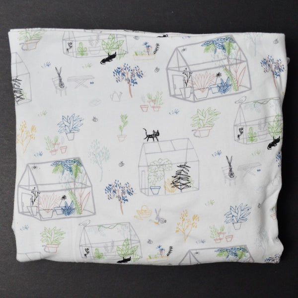 Greenhouse + Cat Print Joann Pop! Cotton Blend Knit Fabric - 66" x 68"