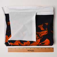 Orange + Black Bat Print Jersey Knit Fabric - 58" x 72"