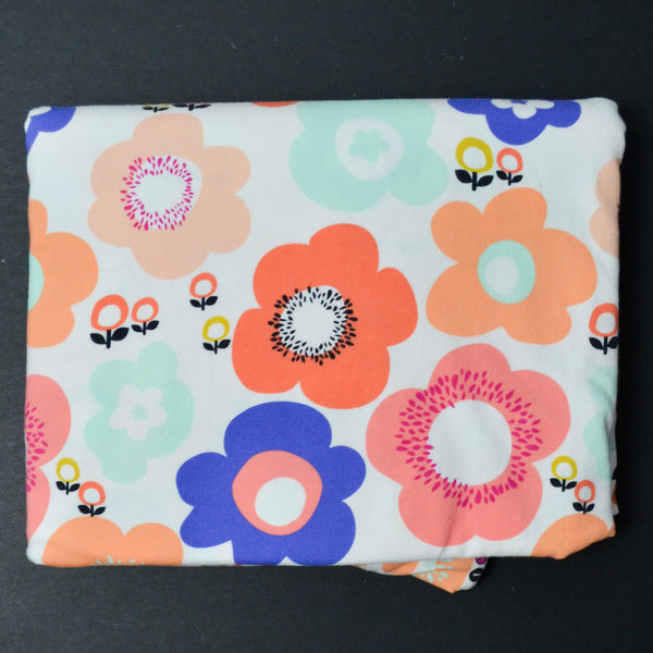 Colorful Floral Cotton Spandex Jersey Knit Fabric - 56" x 60"
