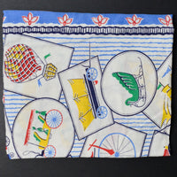 Vintage Transportation Print Woven Fabric - 36" x 44"