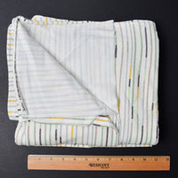 Green, Yellow + Neutral Stripe Print Cotton Spandex Jersey Knit Fabric - 56" x 116"