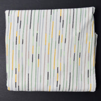 Green, Yellow + Neutral Stripe Print Cotton Spandex Jersey Knit Fabric - 56" x 116"