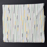 Green, Yellow + Neutral Stripe Print Cotton Spandex Jersey Knit Fabric - 56" x 116"