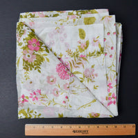Pink + White Sheer Floral Curtain - 36" x 72"