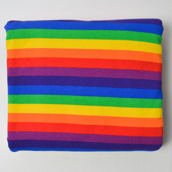 Rainbow Striped Jersey Knit Fabric - 58" x 112"