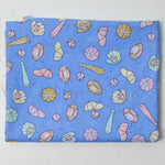 Pastel Baseball Print Woven Fabric - 41" x 62"