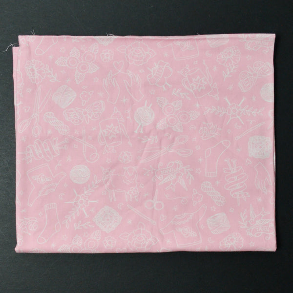 Pink + White Craft Print Ruby Star Society Quilting Cotton Fabric - 36" x 44"