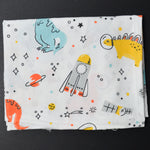 Dinosaurs in Space Print Quilting Cotton Fabric - 36" x 42"