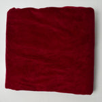 Dark Red Short Pile Velvety Knit Fabric - 48" x 66"