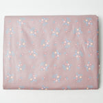 Mauve Floral Print Cotton Scotchguard-Coated Woven Fabric - 55" x 184"