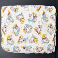 Snow White Sleepy Dwarf Jersey Knit Fabric - 64" x 180"