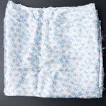 Pink + Blue Teddy Bear Print Silky Woven Fabric - 60" x 105"
