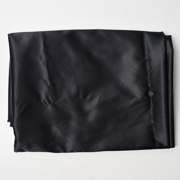 Black Satiny Woven Fabric - 54" x 56"
