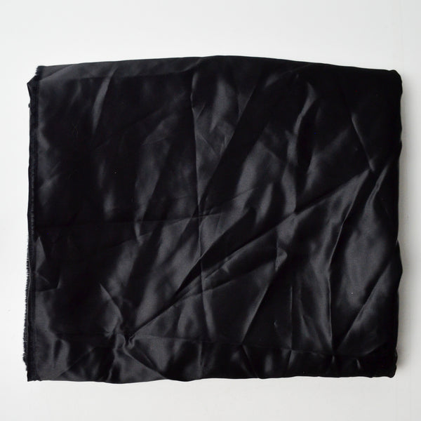 Black Lightweight Satiny Woven Fabric - 61" x 220"