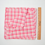 Pink Gradient Check Woven Cotton Fabric - 42" x 64"