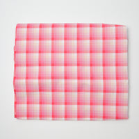 Pink Gradient Check Woven Cotton Fabric - 42" x 64"