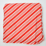 Red + White Diagonal Stripe Quilting Weight Woven Fabric - 42" x 212"