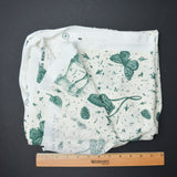 Cream + Green Nature Print Tandem Textiles Jersey Knit Fabric - 64" x 82"