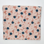 Tan, Peach + Teal Dot Print Atelier Brunette Cotton Shirting Fabric - 53" x 70"