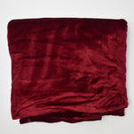 Dark Red Velvet Knit Fabric - 76" x 90"