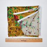 Warm Brown + Holly Print Joann Quilting Weight Woven Fabric - 38" x 44"