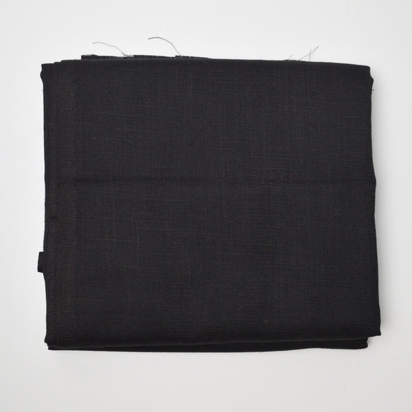Black Slub Loose-Woven Fabric - 60" x 94"