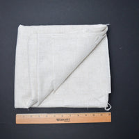 White, Cream + Brown Slub Loose Woven Fabric - 45" x 110"