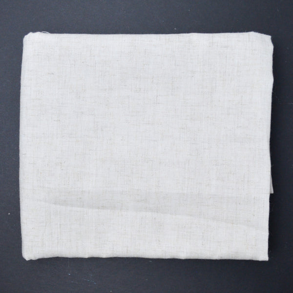White, Cream + Brown Slub Loose Woven Fabric - 45" x 110"