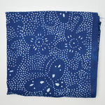 Indigo Butterflies + Floral Dotted Woven Fabric - 35" x 132"