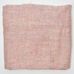 Peach + Gray 100% Linen Lightweight Woven Fabric - 50" x 58"