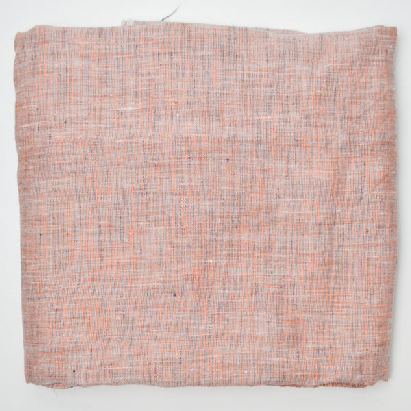 Peach + Gray 100% Linen Lightweight Woven Fabric - 50" x 58"